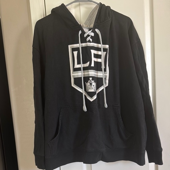 NHL LA Kings Black Hoodie with White Accents - Picture 1 of 5